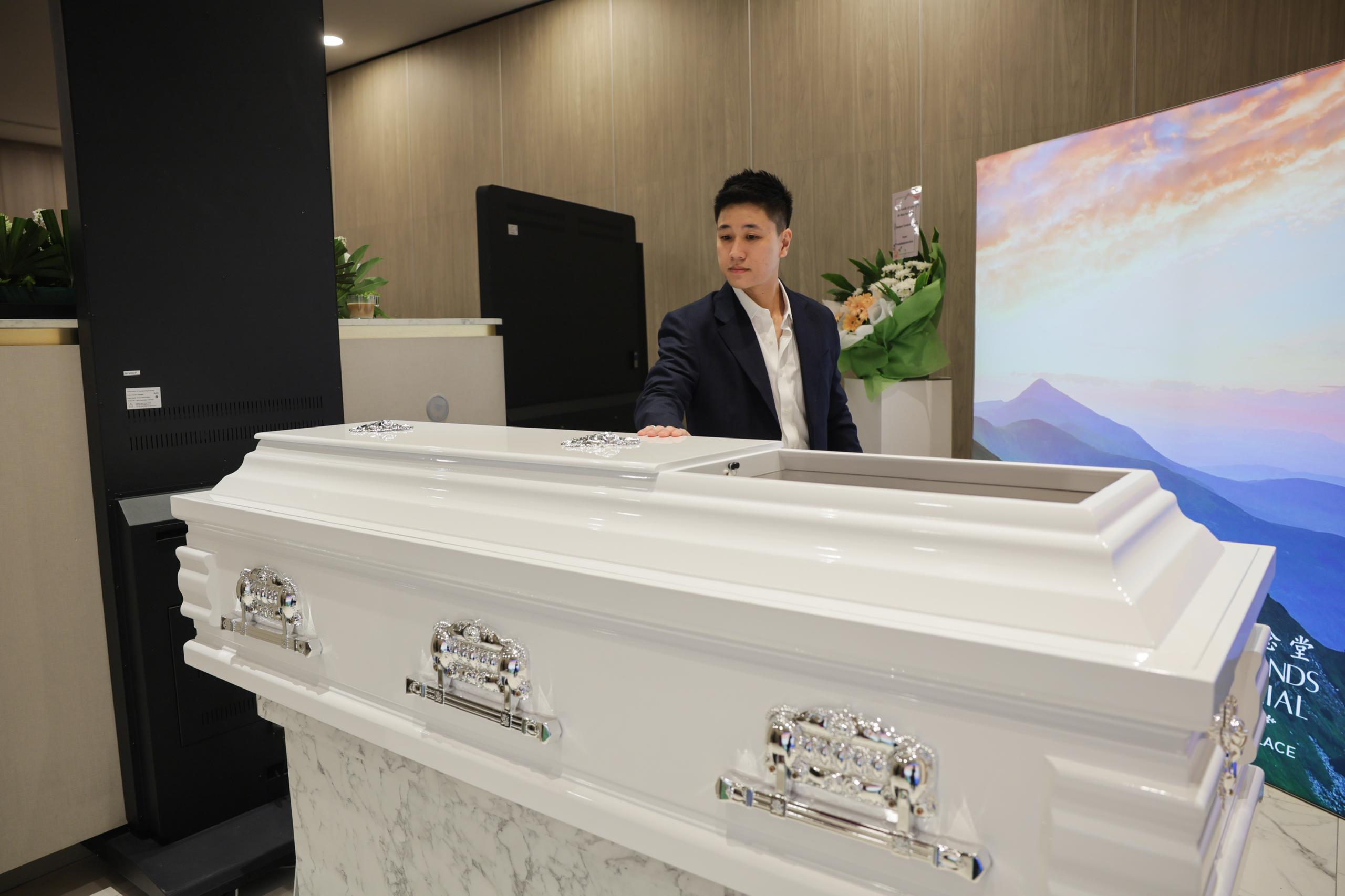 Kenneth Yeow at his uncle's funeral